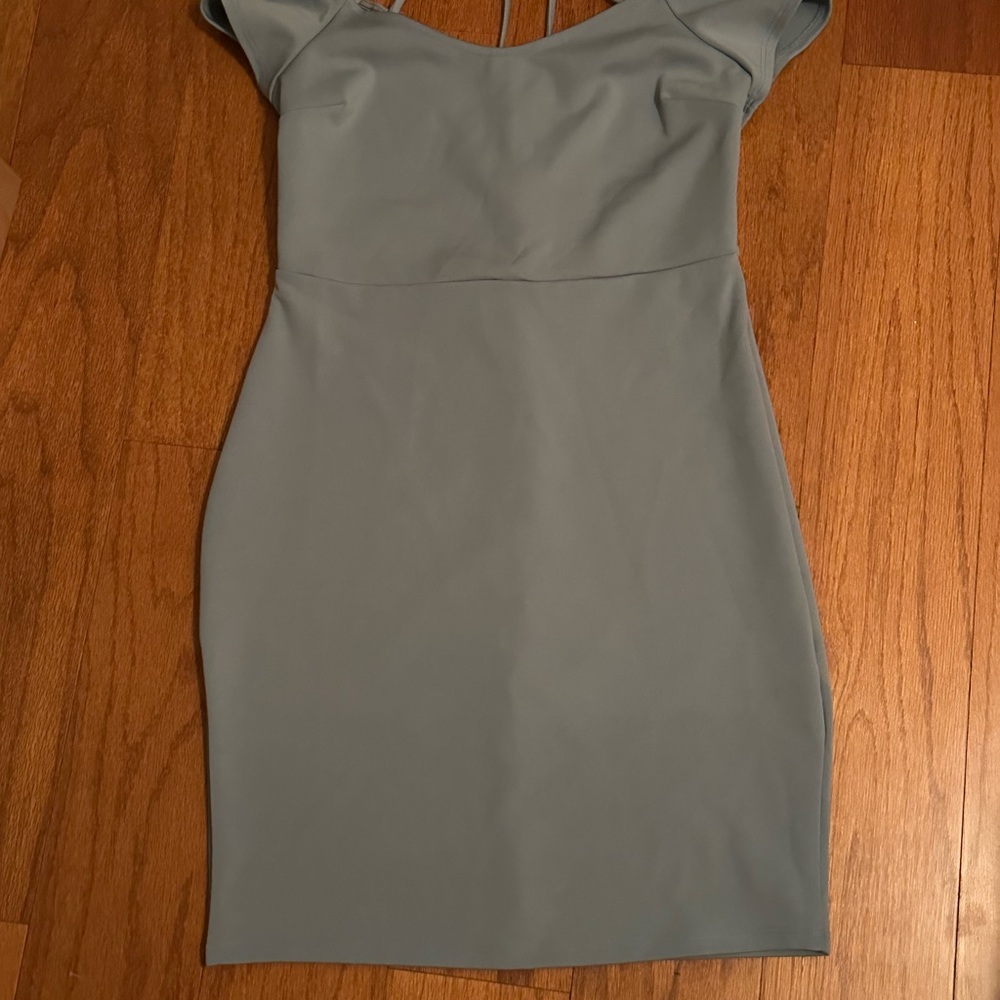 The Hanger Light Gray Mini Dress